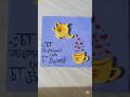 canvas painting tea  ☕🍵#viralvideo #diy #craft