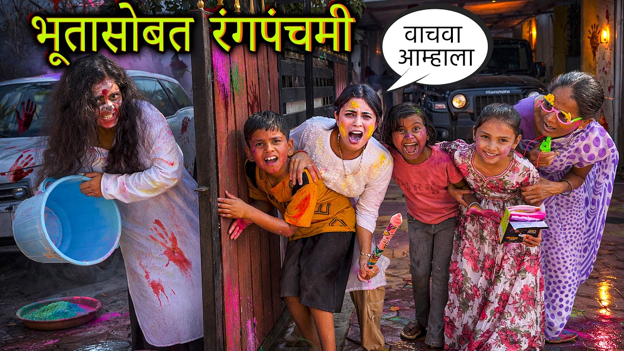 फॅन्सीने भूताला रंगवलं ! 🎨👻😂