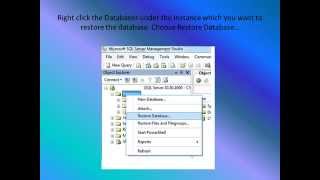 How to Restore a Microsoft SQL Database