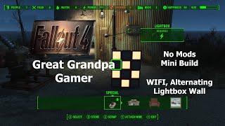 Fallout 4 No Mods Mini Build Amazing Color Changing LightBox Wall Made simple.