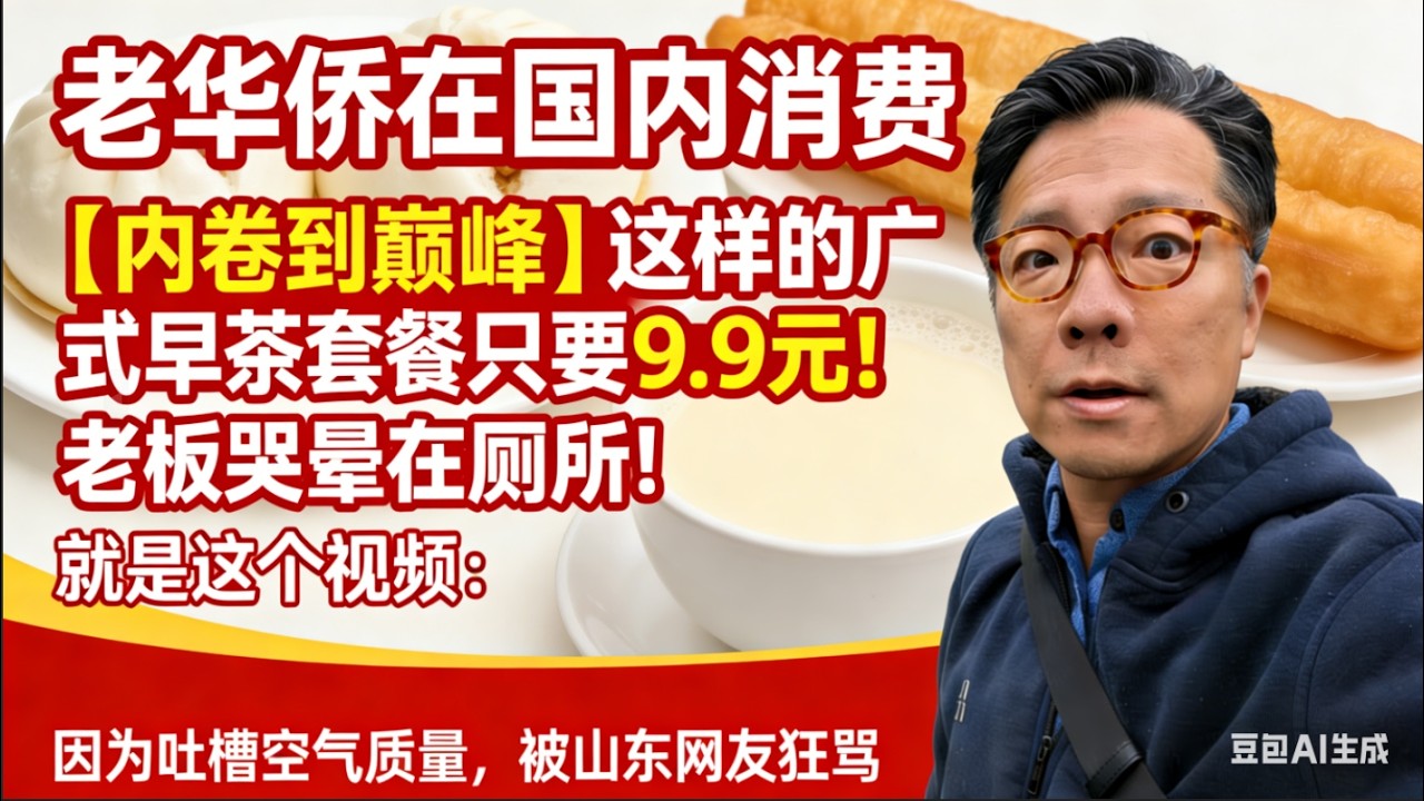 【老华侨在国内消费】内卷的尽头是通缩：在济南，1美元能吃到这个级别的粤式早茶！因为吐槽了一句空气质量，被山东网友狂骂