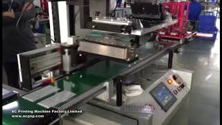Flat Screen Printing Machine with Auto Loading Unloading belt  and Auto Cleaning