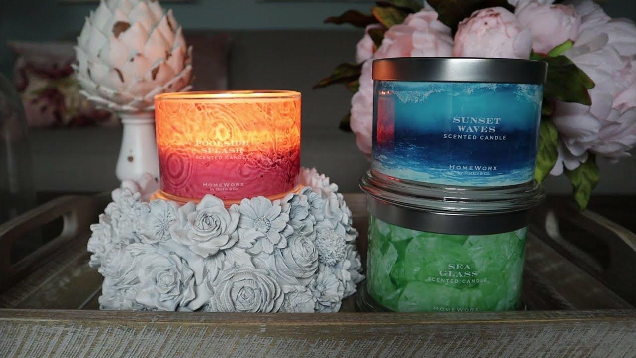 Candle Review HomeWorx Sunset Waves, Sea Glass & Poolside Splash (re