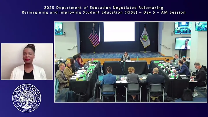 Reimagining and Improving Student Education (RISE) Committee Negotiated Rulemaking Oct 3, 2025 AM