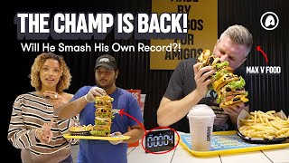 Max V Returns to Break His Own Record! | Amigos Burger Challenge EP 2