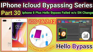 IPhone 8 plus icloud bypass unlock tool iOS 16.7.12 w/o SN. Change | Part-30 | 2025