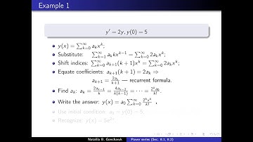Power Series Method in ODEs