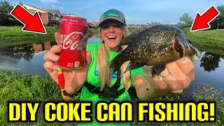 DIY: COKE CAN FISHING REELS!!! How To Make and SLAY Fish w/ CANS! (SO EASY!)