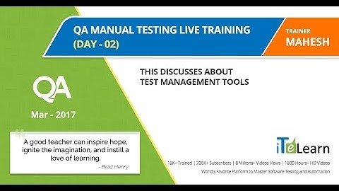 QA Manual Testing Live Training Demo Day 02 for beginners