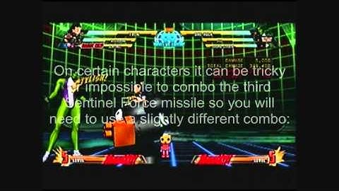 Marvel vs Capcom 3 Tutorial: Tron OTG Combo using Sentinel Assist