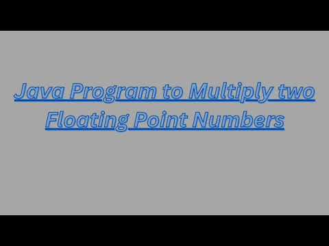 Java Program to Multiply Two Floating Point Numbers | Java Basics for Beginners #learnwithrehan