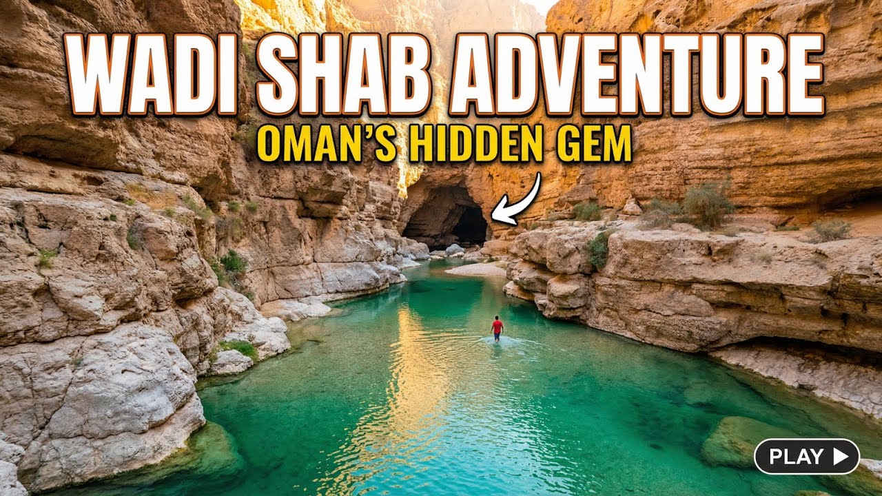 This Place in Oman Doesn’t Feel Real!WADI SHAB Adventure cave Waterfall Adventure & Hiking#wadishab