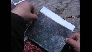 Playing with found things on a gelli plate and... the first snow