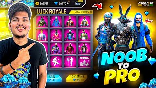 Free Fire Impossible NOOB To PRO Challenge 15,000 Diamonds Gone😭 - Garena Free Fire