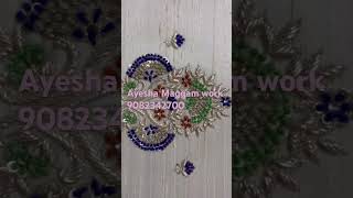 Ayesha Maggam work hand embroidery blouse work zardogi work #indiandesigner