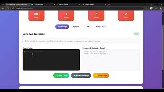 CodeMaster   Coding Challenge Game and 3 more pages   Profile 1   Microsoft​ Edge 2025 06 06 12 12 3