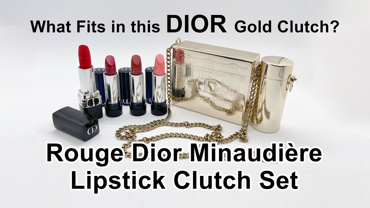 Dior Rouge Minaudière Clutch amp 4Piece Lipstick Set Ltd Edition 2022  from Japan  eBay