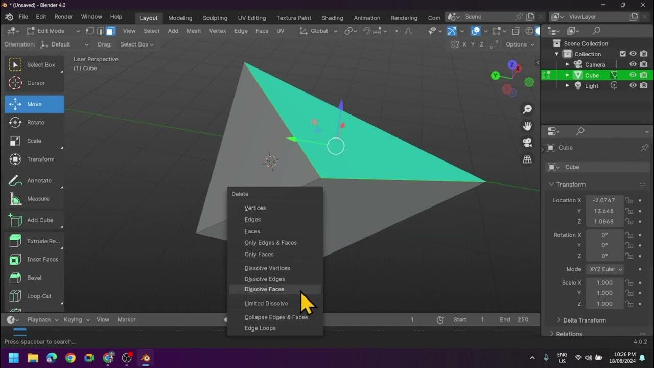 Understanding Edit Mode: Working with Vertices, Edges, and Faces - YouTube