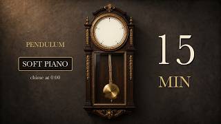 15 Minute Timer 🕰 Pendulum Clock with Soft Ticking, Soft Piano & Chime Alarm | Study Timer screenshot 5