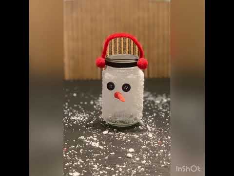 Mason Jar SnowMan