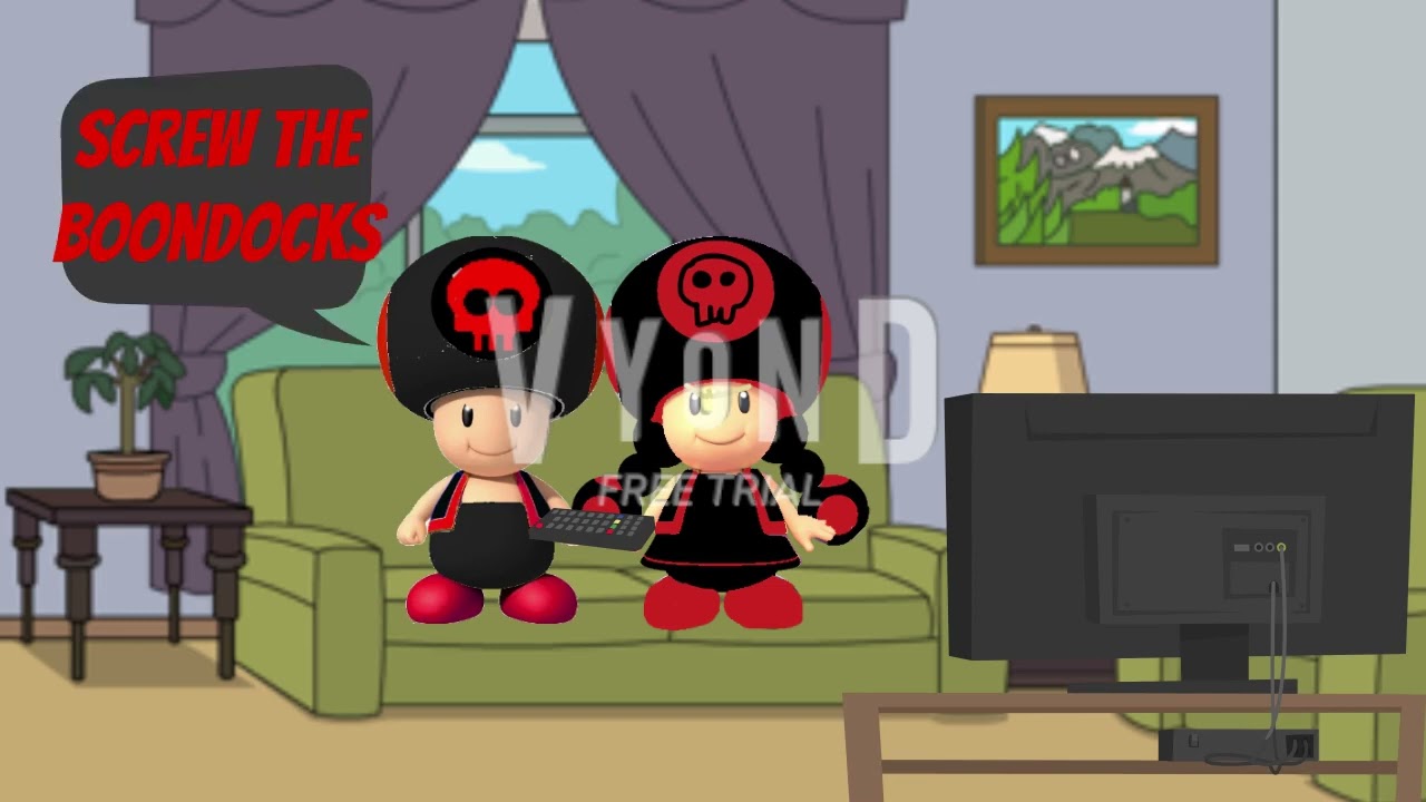 Evil Toad and Evil Toadette Fight Over The TV Remote/Grounded