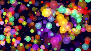 1 HOUR! ~ Growing Colorful Dots Party Screensaver with Mellow Guitar Music
