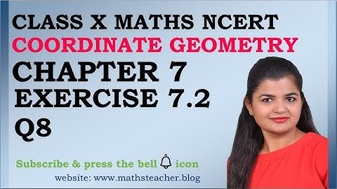 Chapter 7 Coordinate Geometry Ex 7.2 Q8 Class 10 Maths