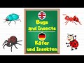 Learn Bugs and Insects names in German Language for Kids and Beginners.