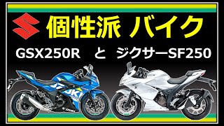 【個性派250cc】SUZUKIのGSX250RとジクサーSF250を比較すると面白い