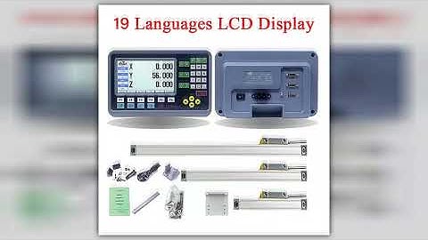 19 Language 3 Axis LCD DRO 2 Axis LCD DRO SET Digital Readout with 23PCS 501000mm Linear Scale Enco