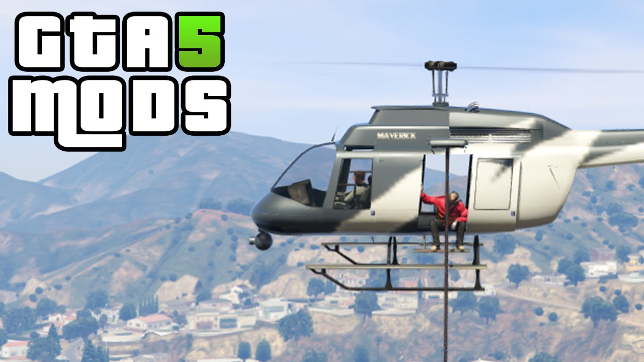 GTA 5 PC MODS - Rappel From Maverick Helicopters v1.1 - YouTube