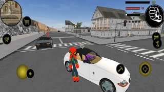Amazing Spider-Stickman Rope Hero Bike - Fun at Miami City - Android ios Gameplay #3 screenshot 5