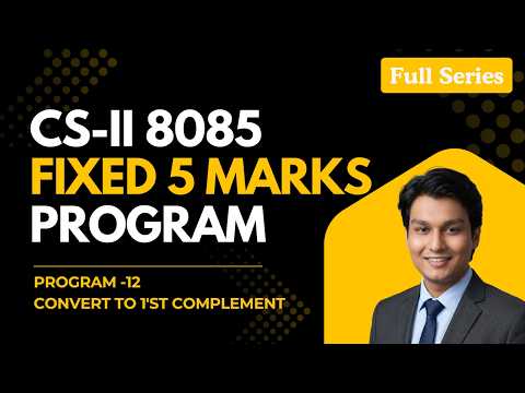 8085 Program: Convert Block to 1's Complement | D200H to D300H | HSC Board CS-II 2026