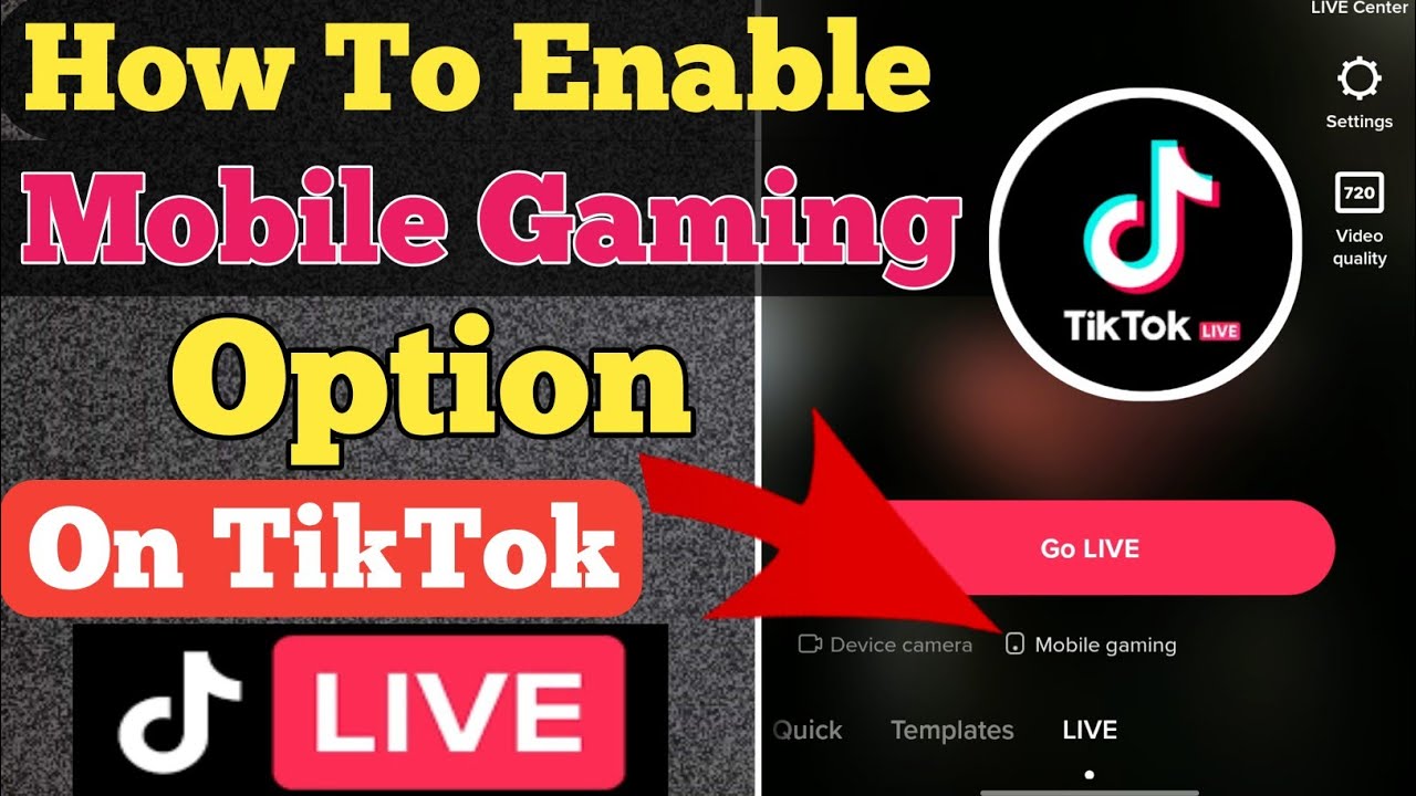 How To Enable Mobile Gaming Option On TikTok Live How To Live Stream 