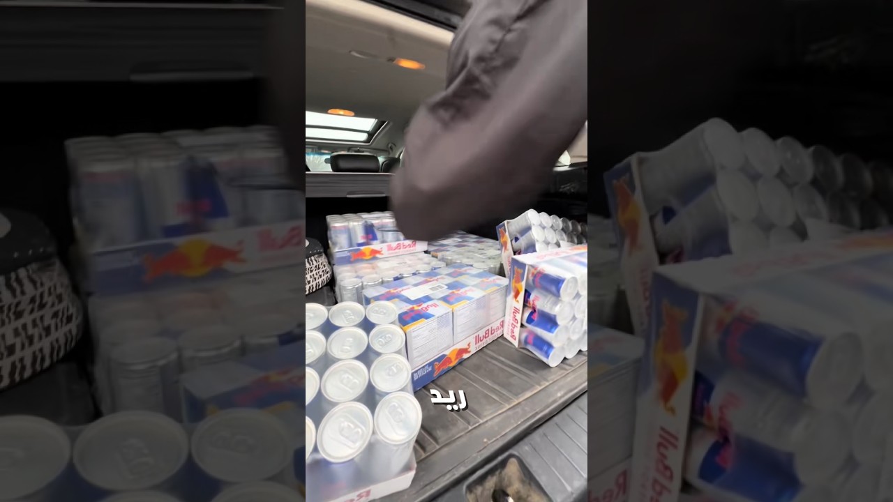 عملوا تجربة مجنونة 200 شخص فتحوا ريد بول في نفس الثانية!😱🔥#shorts