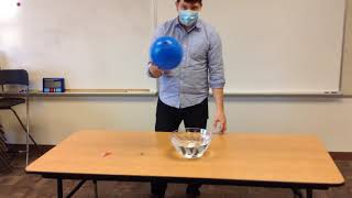 Testing the buoyancy of different objects (paper clip, eraser, balloon and marble) in water