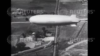 1935 United States Army tests TC-14 blimp in Illinois