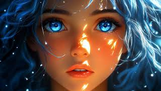 blue hair golden gaze live wallpaper