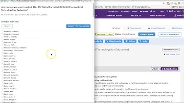 Submitting work in Taskstream