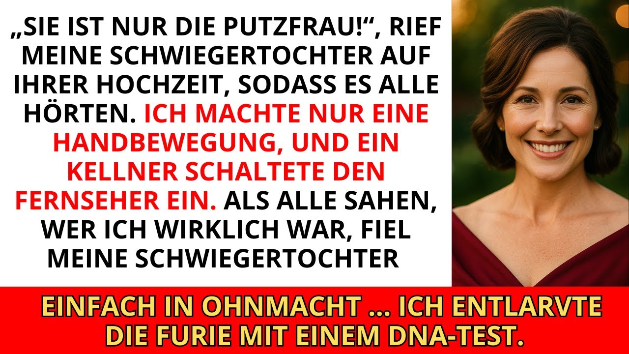 „Sie ist nur die Putzfrau!“, rief meine Schwiegertochter auf ihrer Hochzeit, sodass es alle hörte...