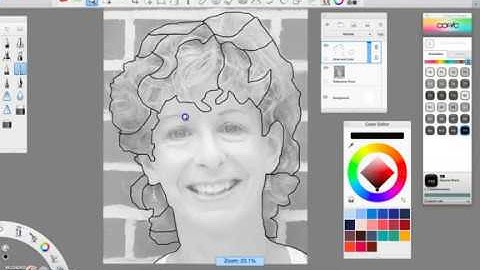 Self Portrait Digital Illustration using Autodesk Sketchbook