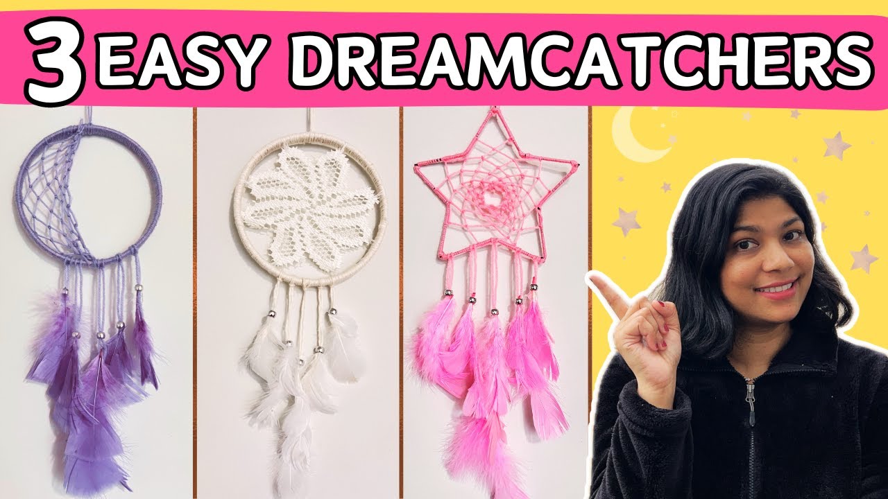 3 Easy DIY Dreamcatcher | How to Make a Dreamcatcher tutorial - YouTube