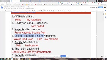 2018-19 Navajo 1 Lesson 2 Clan Pass Off