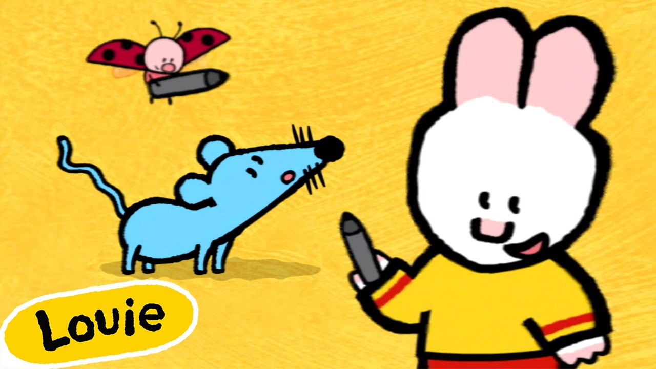 Louie, Draw Me A Mouse 🎨 ✐ Drawing Videos For Kids ✐ | Cartoons for Kids