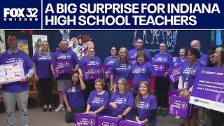Indiana teachers surprised with a $7,500 donation, supply kits