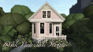 pink victorian house bloxburg speedbuild