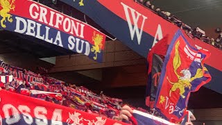 Genoa - Monza 23/24 il tifo dalla Gradinata Sud (Zena) Rigore di Gudmundsson in Diretta