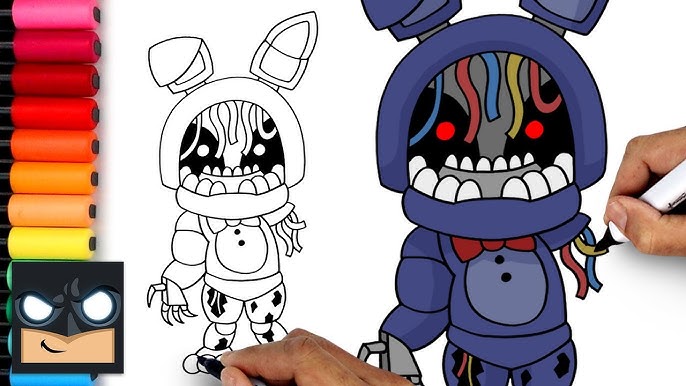 How to Draw Withered Bonnie  Five Nights at Freddy's 