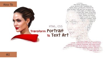Text Portrait Art in less than a minute ||  HTML & CSS