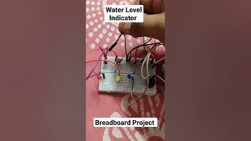Water Level Indicator On breadboard #bc547transistor #shorts #viral #tech #trending #youtubeshorts